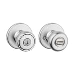 Kwikset 94002-870 Tylo Bouton de porte, chrome satiné, entrée avec clé intelligente