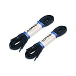 AOMIDI Flat Shoelaces (2 Pairs) - For sneakers and converse shoelaces replacements (102 cm, Navy Blue)