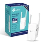 TP-Link AC1200 Mesh Wi-Fi Range Extender, Dual band Broadband/Wi-Fi Extender, Wi-Fi Booster/Hotspot with 1 Ethernet Port, Plug and Play, Smart signal indicator, Build-in AP mode, UK Plug, White(RE315)