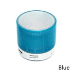 Haut-parleur Bluetooth Mini haut-parleur sans fil Crack LED Carte TF USB Subwoofer Portable MP3 Musique Colonne sonore pour PC Téléphone portable, Blue Speaker