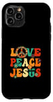 Coque pour iPhone 11 Pro Costume hippie sexy Love Peace Jesus Christian Fun années 60 et 70