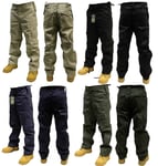 Mens Combat Cargo Trousers/pants Black Beige Navy Olive 30-50 Waist 32 & 30 Leg