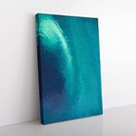 Big Box Art View if The Northern Lights in Abstract Canvas Wall Art Print Ready to Hang Picture, 76 x 50 cm (30 x 20 Inch), Turquoise, Blue, Teal, Turquoise