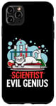 Coque pour iPhone 11 Pro Max Art de laboratoire de chimie pour chats Evil Genius Scientist