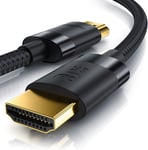 Cable Hdmi 8 K 2.1-8K @ 60 Hz-4K @ 120 Hz-3M(Metre)-Hdtv 7680 X 4320-Uhd Ii-Hdmi 2.1 2.0A 2.0B-Cable Hdmi Ethernet-Hdr-Arc-Compatible Avec Ps4 Ps5 Xbox Series X-Noir