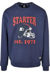 Starter Black Label Men's Starter Football Crew Neck Sweatshirt, Dark Blue, S