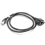 vhbw Câble d'extension LAN Ethernet Cat6 Rallonge RJ45 mâle vers femelle RJ 45 1m avec trous de vis de montage sur panneau; noir