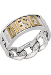 Diesel Bague Pour Homme, Largeur : 8.7mm Bague En Acier Inoxydable Argenté, DX1420931