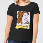 Disney Beauty And The Beast Princess Pop Art Belle Women's T-Shirt - Black - S