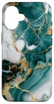 Coque pour iPhone 16 Vert, bleu, blanc