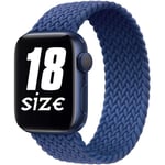 Fengyiyuda Bracelet Boucle Unique Tressée Compatible avec Bracelet Apple Watch 38/40/42/44mm, Élastique Nylon Tissé Bracelet de Remplacement pour iWatch Séries 6/5/4/3/2/1/SE,Bleu Atlantique,42-6