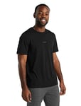 Icebreaker Merino Wool T-Shirt, Men's Short Sleeve T-Shirt, Central Gym T Shirt, Slim Fit T Shirt - Black, S