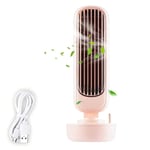 ADLOASHLOU USB Fan Retro Humidification Tower Fan,Air Conditioner Fan, Air Cooler and Humidifier,Evaporative Coolers with Timing Function for Office, Home, Dorm, Travel Pink