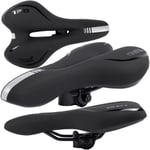 MalTrack Selle de vélo de sport Mousse souple Ressorts amortissants Selle noire