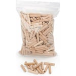 400 pcs de cheville bois 8 mm x 40 mm - goujon bois de hêtre massif idéal pour fraise à bois - convient pour gabarit de percage/guide de percage