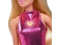 Barbie Fashionista Doll Pink Dress Heart Cutout