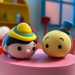 Sbabam, Disney Mini Tsum Tsum, Jeux pour Enfants en kiosque à journaux, Petits Jouets spongieux et Doux en Caoutchouc, Pack de 8 pièces avec Minnie, Mickey Mouse, Pinocchio et Bien d'autres