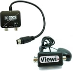 IO-LINK / SYNC / BOX RF MODULATOR OUTPUT + Viewi MAGIC EYE For SKY HD