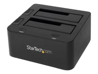 Startech.Com Dockingstation För Usb 3.0 Till Sata-Hårddiskar Med Dubbla Fack, Usb-Hårddiskdockning, Extern 2.53.5 Sata Iiiiii, Ssdhdd-Dockingstation, Hot-Swap-Hårddiskfack - Toppladdning - Lagringskontroll - 2,5", 3,5" - Sata 6Gb/S - Usb 3.0 - Sorte