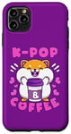 Coque pour iPhone 11 Pro Max Hamster, K-Pop et café, musique coréenne, mignon et enjoué