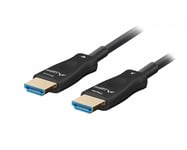 Lanberg HDMI 2.1 Kabel Optical Svart 8k - 48Gbps - 10m