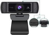 2021 Autofocus 1080P Webcam With Microphone And Privacy Cover, Business Streaming Usb Web Camera, Plug And Play, For Class, Zoom Meeting Skype Facetime Teams, Pc Mac Laptop Desktop