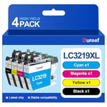 Gureef LC3219XL Ink Cartridges for Brother LC3217 Ink Cartridges Multipack for Brother MFC-J6530DW Ink Cartridges Compatible with Brother MFC-J5335DW MFC-J5730DW MFC-J5930DW MFC-J6935DW (B/C/M/Y)