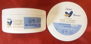 2X DOVE BODY LOVE ONE CREAM 250ML ,NOURISHING CARE FOR DRY SKIN.