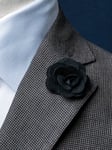 Svart lapel pin blomma ros