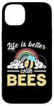 iPhone 14 Plus Life Is Better With Bees Rainbow Case