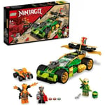 LEGO 71763 NINJAGO Lloyds racerbil - Evolution, leksaksbil, med minifigurer av ninja och krigare, barn 6 år gamla