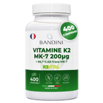 Bandini® Vitamine K2 MK7 400 comprimés fort dosage (Couverture 1 an) K2Vital®