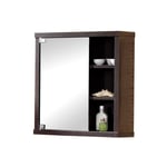 Topkit - Armoire de toilette Gala 8910 avec miroir Armoire de toilette Dimensions : 60x60x18 cm Wengué