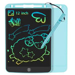 JOEAIS Tablette Enfant Dessin LCD 12 Pouces, Tableau d'écriture Numérique Coloré pour Apprendre, Gribouiller et Dessiner, Cadeaux de Noël et d'anniversaire pour Garçons et Filles (Bleu)