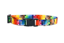 Matteo Halsband Plast Spänne Pixele 24-40 Cm - Hund Halsband