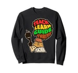 Afro Teacher African American Inspirational Word Cloud Sweatshirt