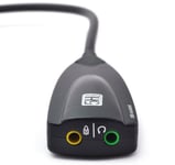USB lydkort - Virtual 7.1 Surround Sound - Sort