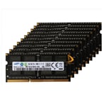 Samsung 10x 8GB 2RX8 DDR3 1600MHz PC3L-12800S for Intel SODIMM Laptop RAM Memory