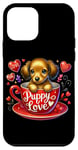 Coque pour iPhone 12 mini Puppy Love Tasse en forme de cœur Motif mignon