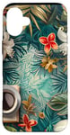 Coque pour iPhone 16 Plus White Pop Art Tropical Magic Book Floral Coffee Books