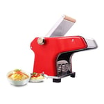 Noodle Maker, Pasta Machine 100W 220V Noodle Making Pasta Maker 6 Adjustable Thickness Settings Perfect for Spaghetti Manual Pasta Machines (Color : Red, Size : 29X26X20CM) Domestic Use