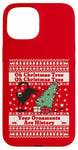 iPhone 15 Oh Christmas Tree cat Ugly Christmas Sweater Funny cat lover Case