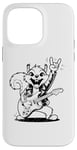 Coque pour iPhone 14 Pro Max Squirrel jouant de la guitare rock and roll hommes femmes rock band