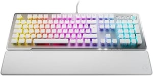 Vulcan II - Clavier de Jeu Mécanique Pour Pc, Touches Rétro-Éclairées RGB Personnalisables, Re-Poignet Amovible, Titan II Linear Switches, Blanc