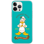 ERT GROUP mobile phone case for iPhone 13 PRO MAX original and officially licensed Disney pattern Donald 004 Green optimally adapted to the shape of the mobile phone, case made of TPU