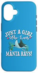 Coque pour iPhone 16 Funny Kids Girl Who Loves Manta Rays Lover