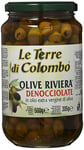 Le Terre di Colombo – Pitted Riviera Olives - in Extra Virgin Olive Oil (36%) - 500 g