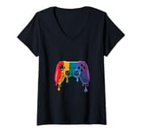 Womens Control All The Video Game Controller Gamer Boys Men kids V-Neck T-Shirt