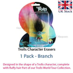 Trolls Branch Character Eraser Fluffy Hair Children Kids World Tour Collection