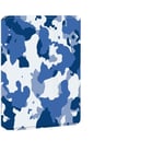 Étui avec Kindle Paperwhite,Compatible avec L'Étui Arrière en Cuir Kindle 8Th/10Th pour Paperwhite 1/2/3/4 Auto Sleep/Wake Smart Cover Bleu Blanc Camouflage, Paperwhite 1 5Th Gen